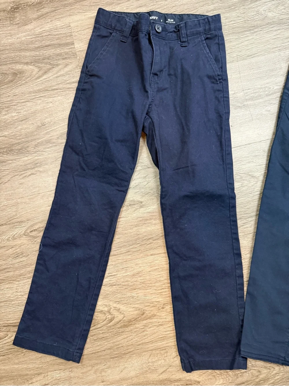 Bundle of 2 Old Navy boys Navy Blue Chinos - Straight & Drawstring Styles